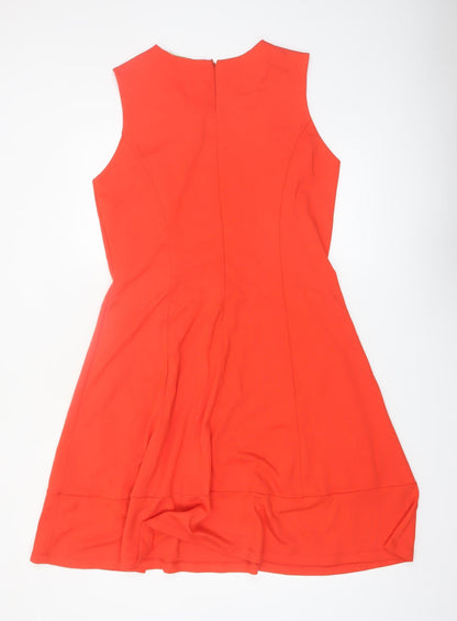 Phase Eight Women's Red Fit & Flare Sleeveless Dress UK 16