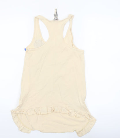 Denim Co Women’s Beige Horse Print Racerback Cotton Tank Top Size 8