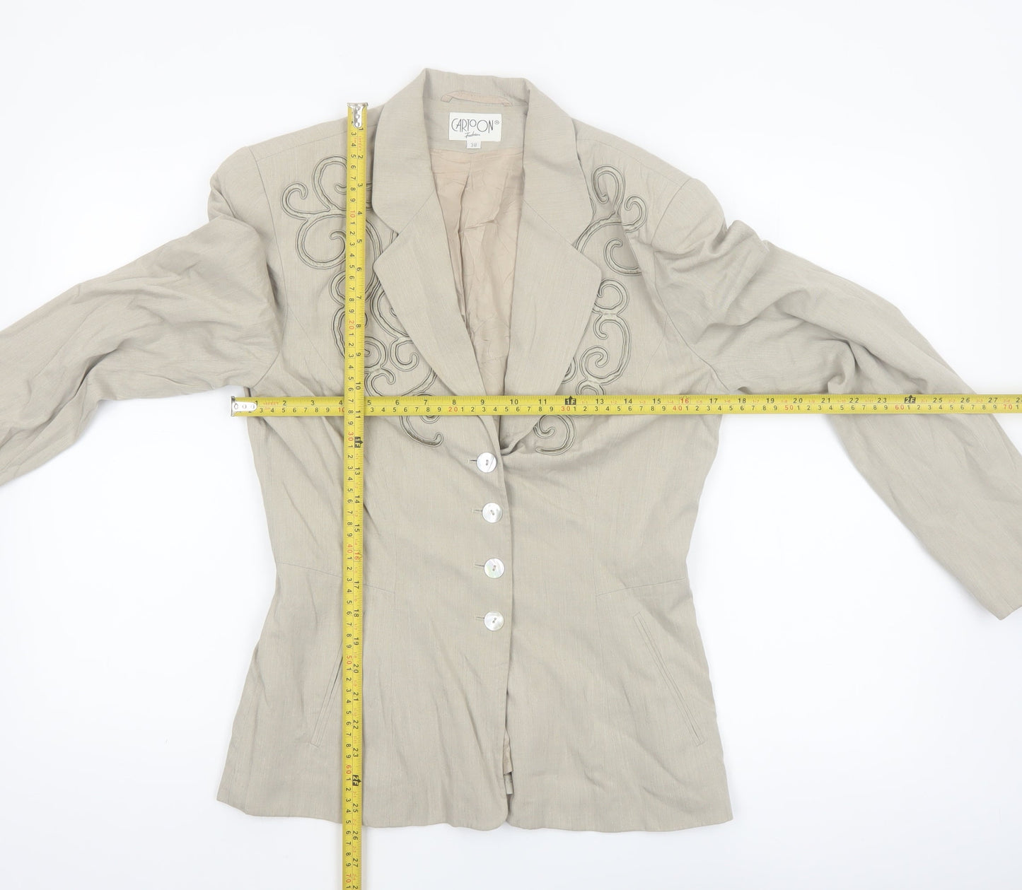 Cartoon Women's Beige Single-Breasted Tailored Jacket Size 10