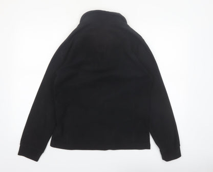 CMP Womens Black Fleece Pullover Sweatshirt M Rhinestone 1/4 Zip