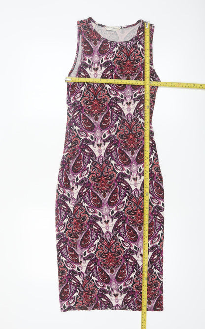 Miss Selfridge Women's Multicoloured Paisley Bodycon Dress Size 6