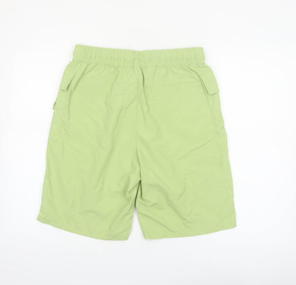 ASOS Men’s Green Cargo Shorts Size 32 Regular Fit Elastic Waist