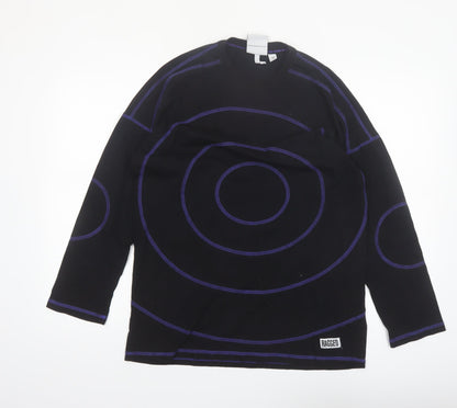 Ragged Jeans Men's Black XS Long Sleeve Graphic Cotton Top