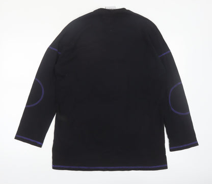 Ragged Jeans Men's Black XS Long Sleeve Graphic Cotton Top