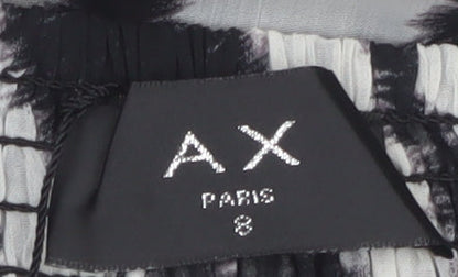 AX Paris Women’s Black Zebra Print Beaded Maxi Dress Size 8