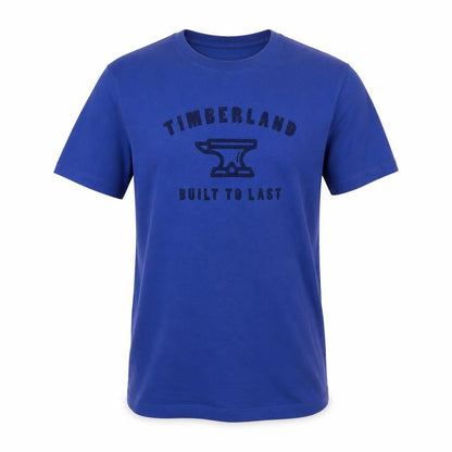Timberland Men's Blue Regular Fit Cotton Graphic T-Shirt S