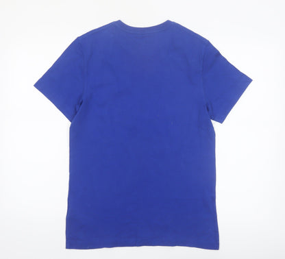 Timberland Men's Blue Regular Fit Cotton Graphic T-Shirt S