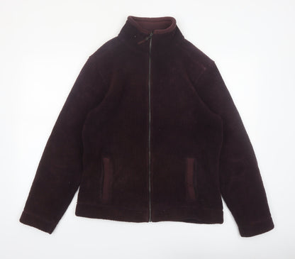 Marks and Spencer Men's Purple Fleece Full Zip Jacket Size S
