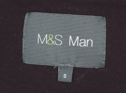 Marks and Spencer Men's Purple Fleece Full Zip Jacket Size S