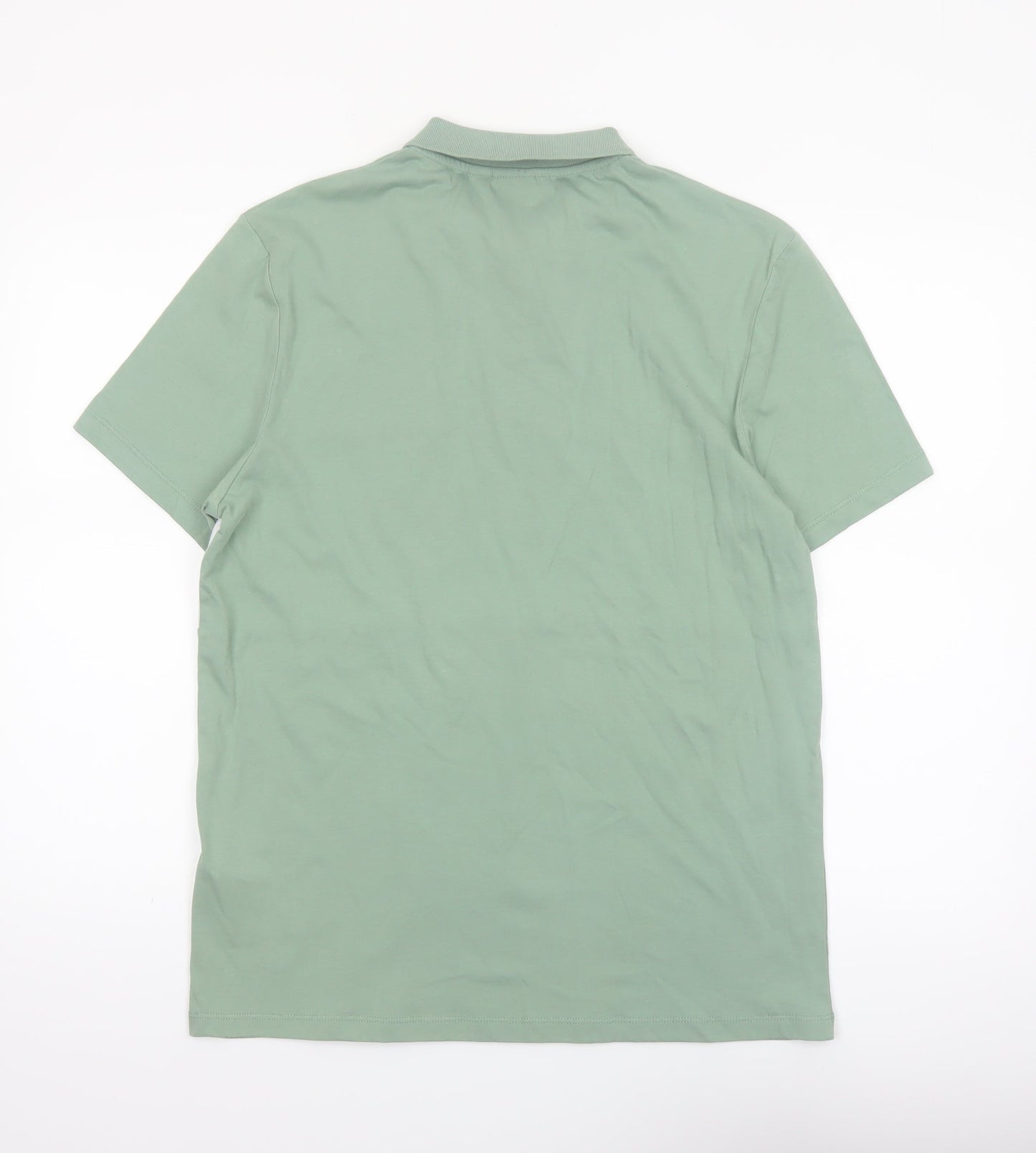 ASOS Men’s Green & White Colourblock Polo Shirt Size M 100% Cotton