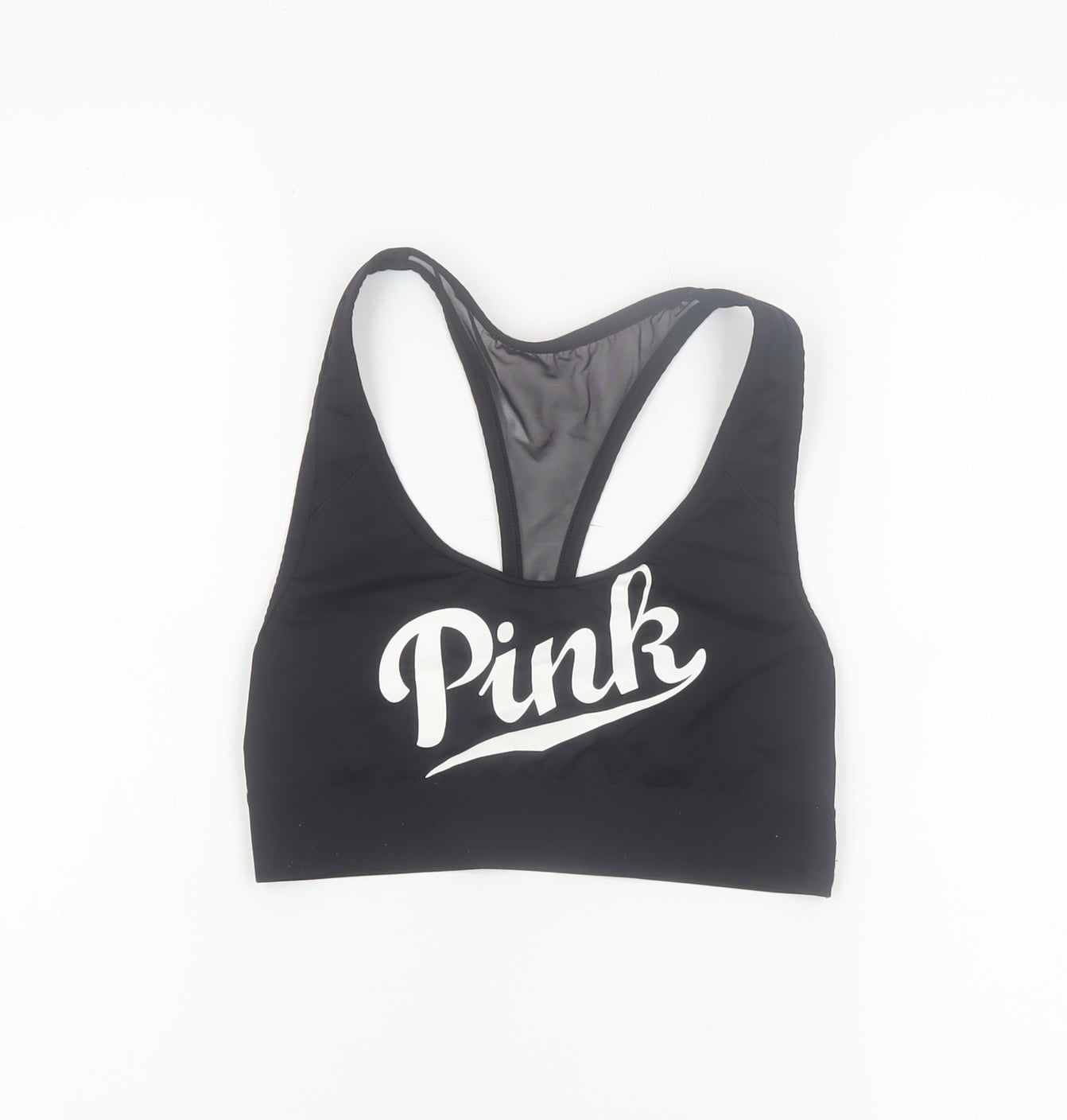 Victoria's Secret PINK Black Women's S Racerback Sports Bra