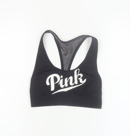 Victoria's Secret PINK Black Women's S Racerback Sports Bra