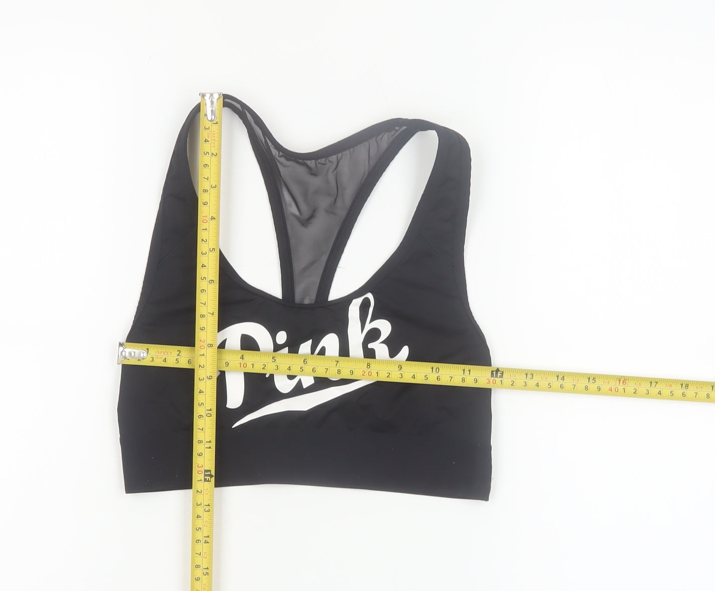 Victoria's Secret PINK Black Women's S Racerback Sports Bra