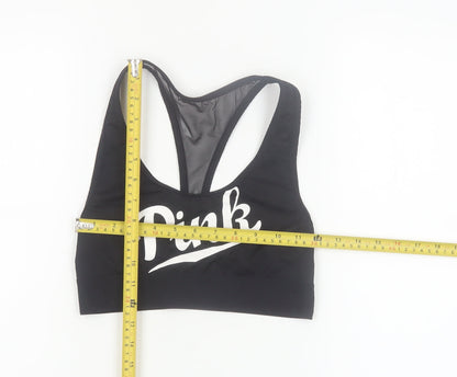 Victoria's Secret PINK Black Women's S Racerback Sports Bra