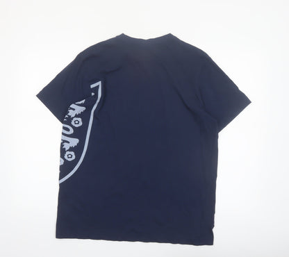 England Men’s Blue Large Short Sleeve Cotton Graphic T-Shirt