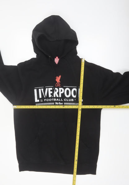 LFC Mens Black Pullover Hoodie Medium Football Club Sweatshirt