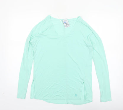 Salomon Women's Green XS Lightweight Long Sleeve V-Neck Sports Top