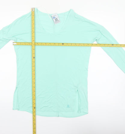 Salomon Women's Green XS Lightweight Long Sleeve V-Neck Sports Top