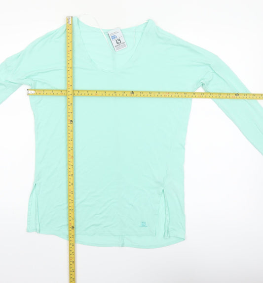 Salomon Women's Green XS Lightweight Long Sleeve V-Neck Sports Top