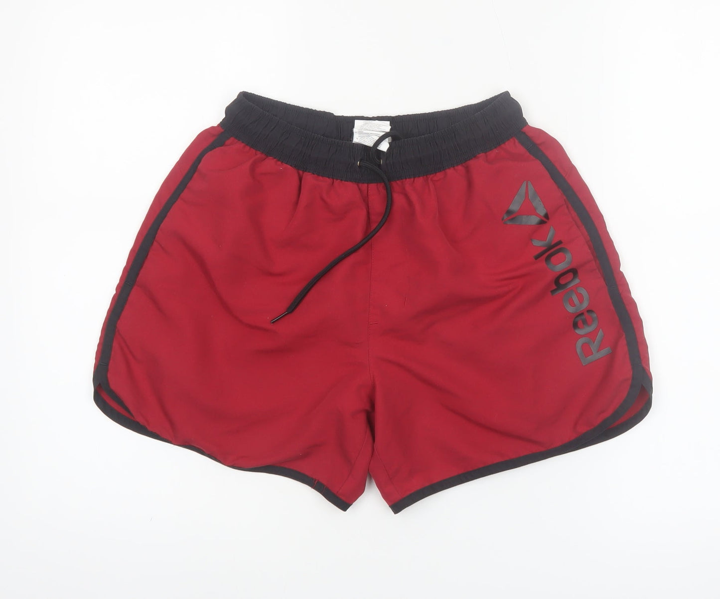 Reebok Men's Red Black Swim Shorts Size S Quick Dry Comfortable Fit