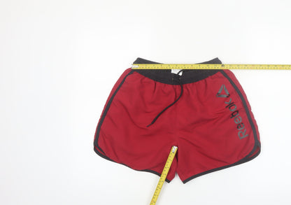 Reebok Men's Red Black Swim Shorts Size S Quick Dry Comfortable Fit