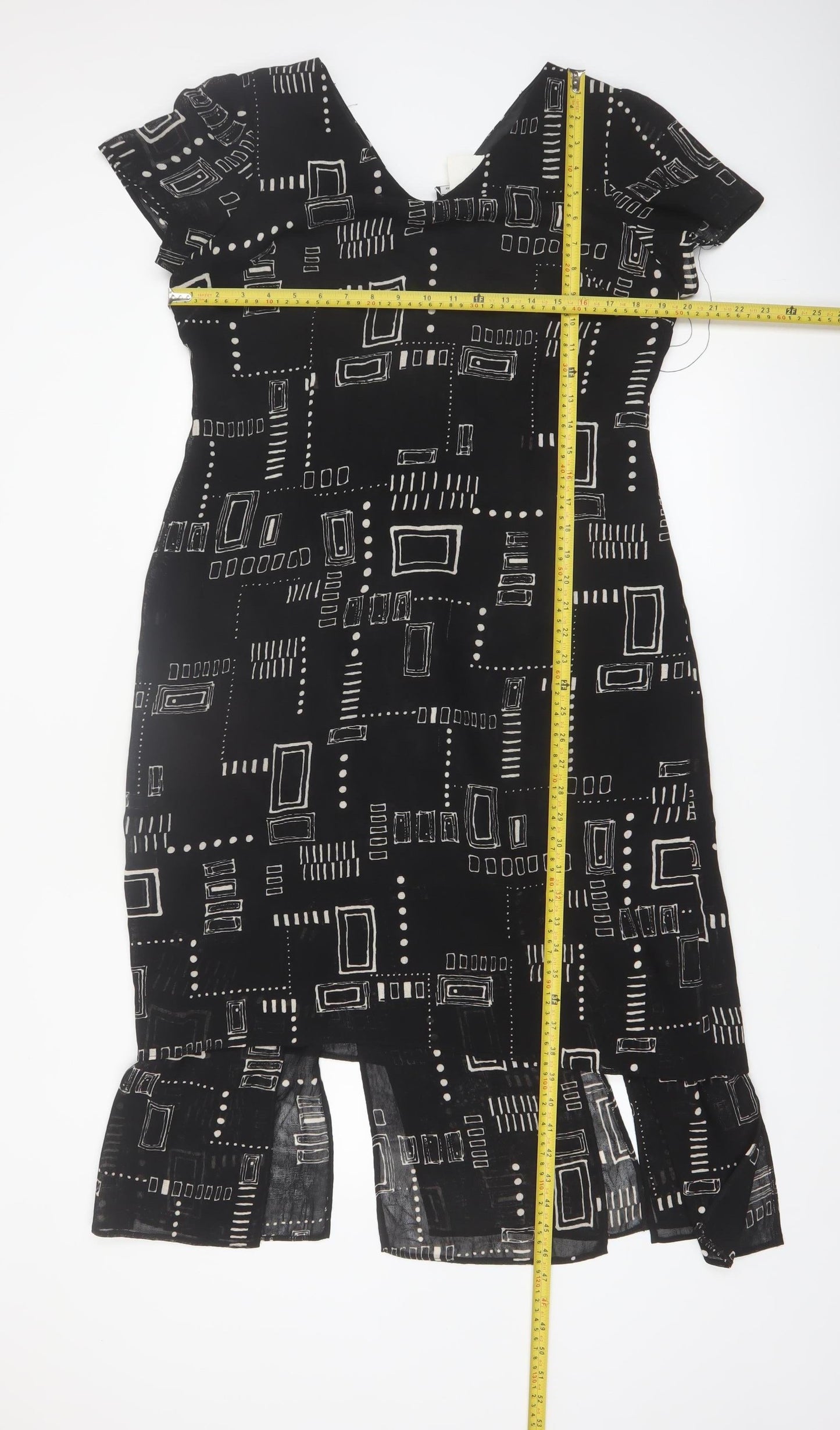 Jolibel Petite Black Geometric Sheath Dress Women’s Size 12