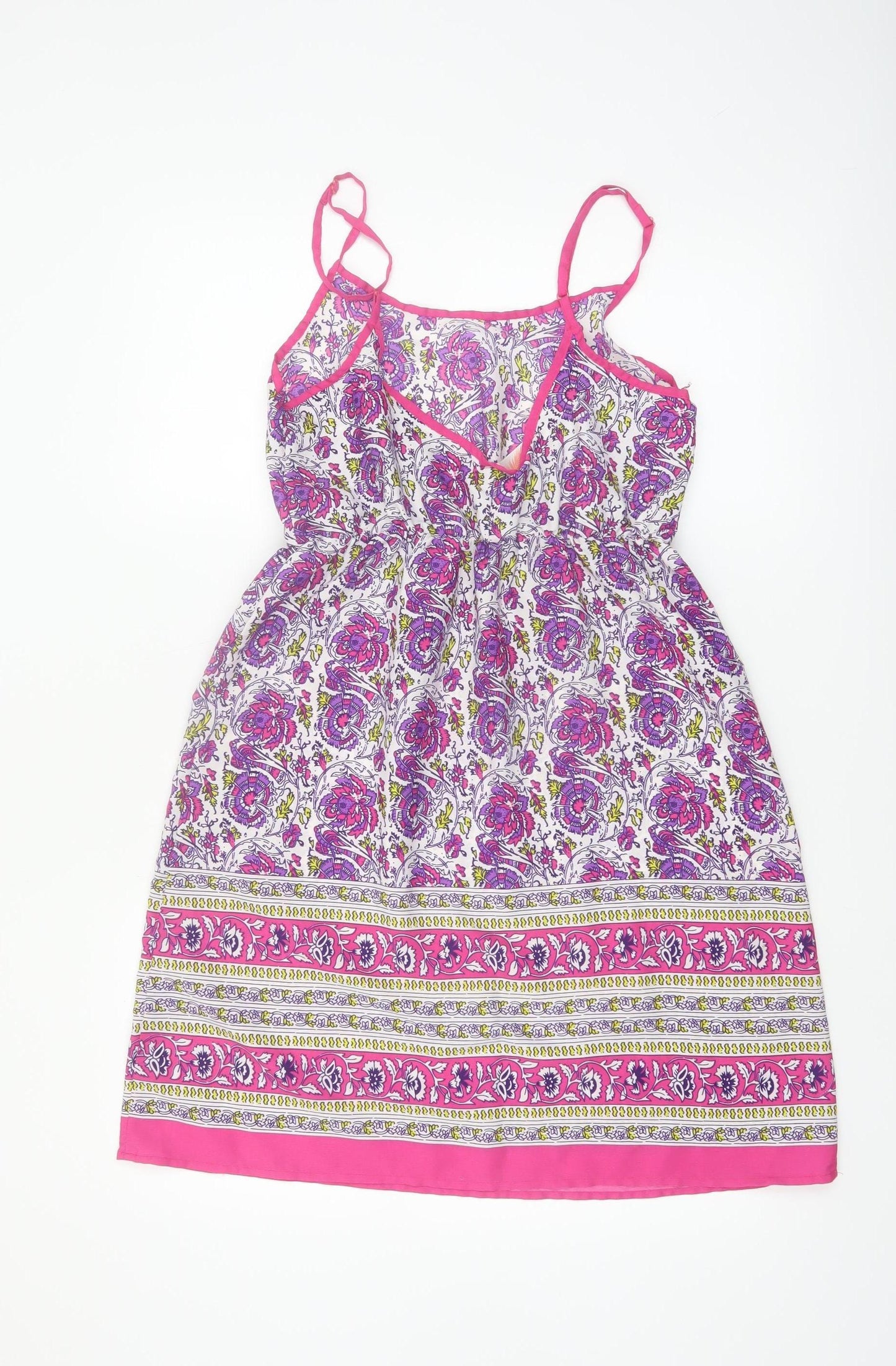 Ocean Club Womens Multicoloured Scoop Neck Slip Dress Size 6-8