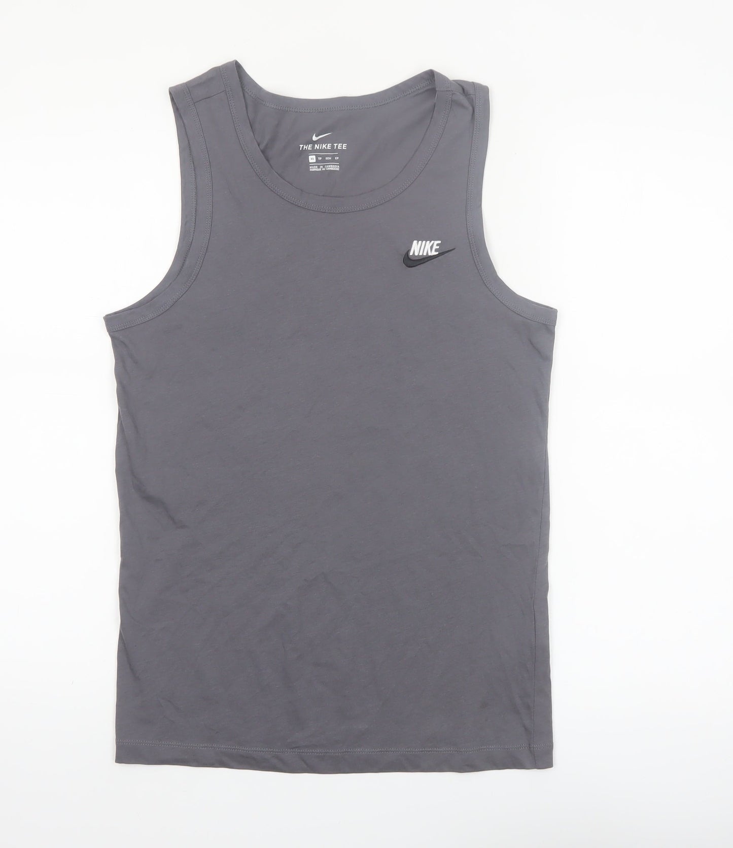 Nike Men's Grey XS Sleeveless Cotton Casual Sports Vest