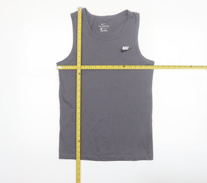 Nike Men's Grey XS Sleeveless Cotton Casual Sports Vest