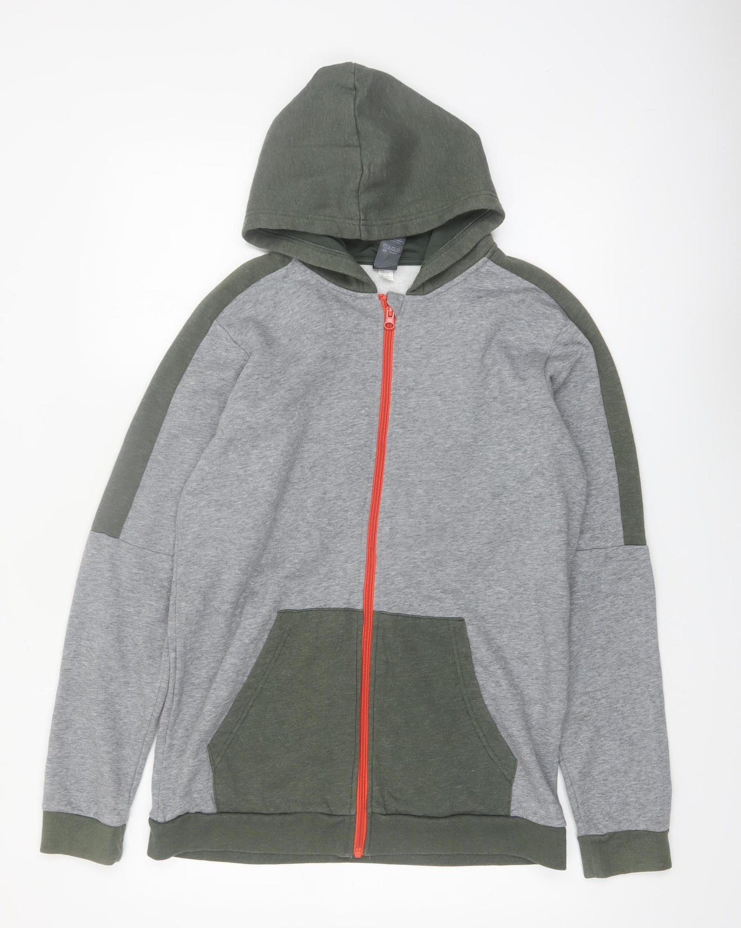 Champion Womens Grey Green Full Zip Hoodie XL 16-18 Casual Cotton Blend