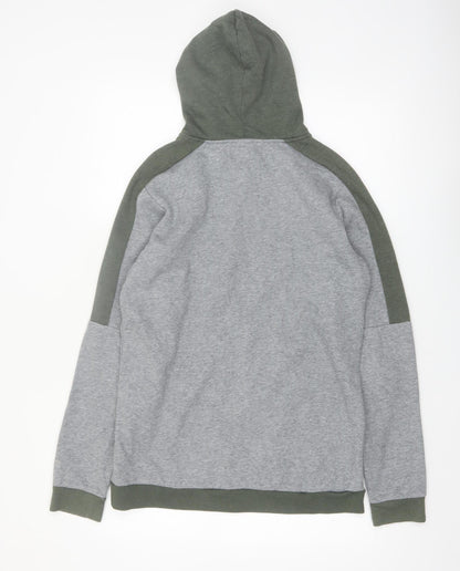 Champion Womens Grey Green Full Zip Hoodie XL 16-18 Casual Cotton Blend