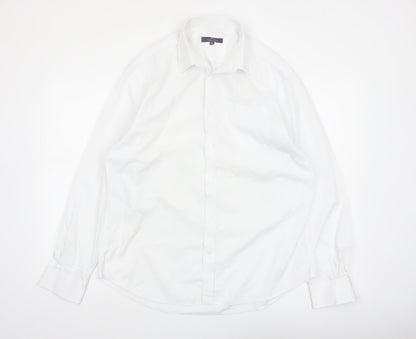 Tailor & Cutter Men's White Regular Fit 16.5in Formal Dress Shirt