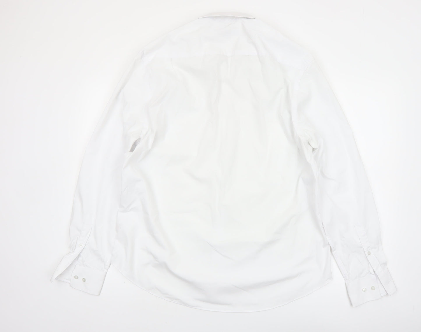 Tailor & Cutter Men's White Regular Fit 16.5in Formal Dress Shirt