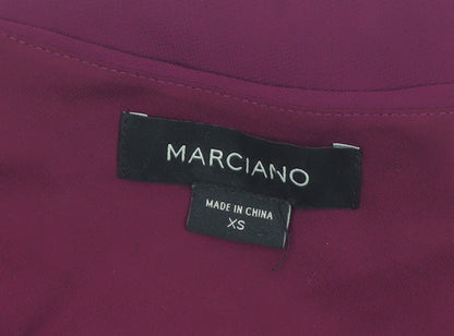 Marciano Women’s Purple One Shoulder Hi-Low Asymmetric Dress XS