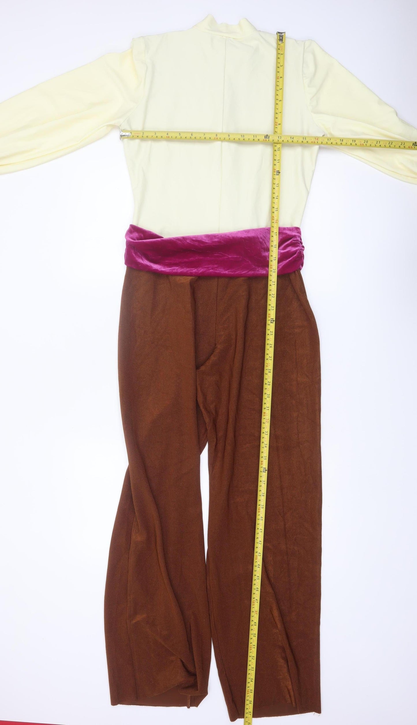 Creative Costuming & Designs Women Brown Jumpsuit Long Sleeve Size L