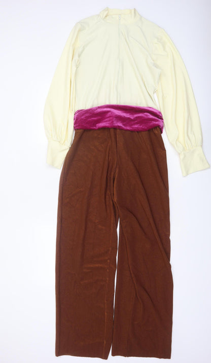 Creative Costuming & Designs Women Brown Jumpsuit Long Sleeve Size L