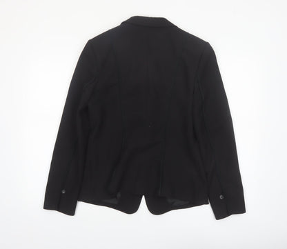 Basler Women's Black Size 12 Tailored Two-Button Blazer Jacket