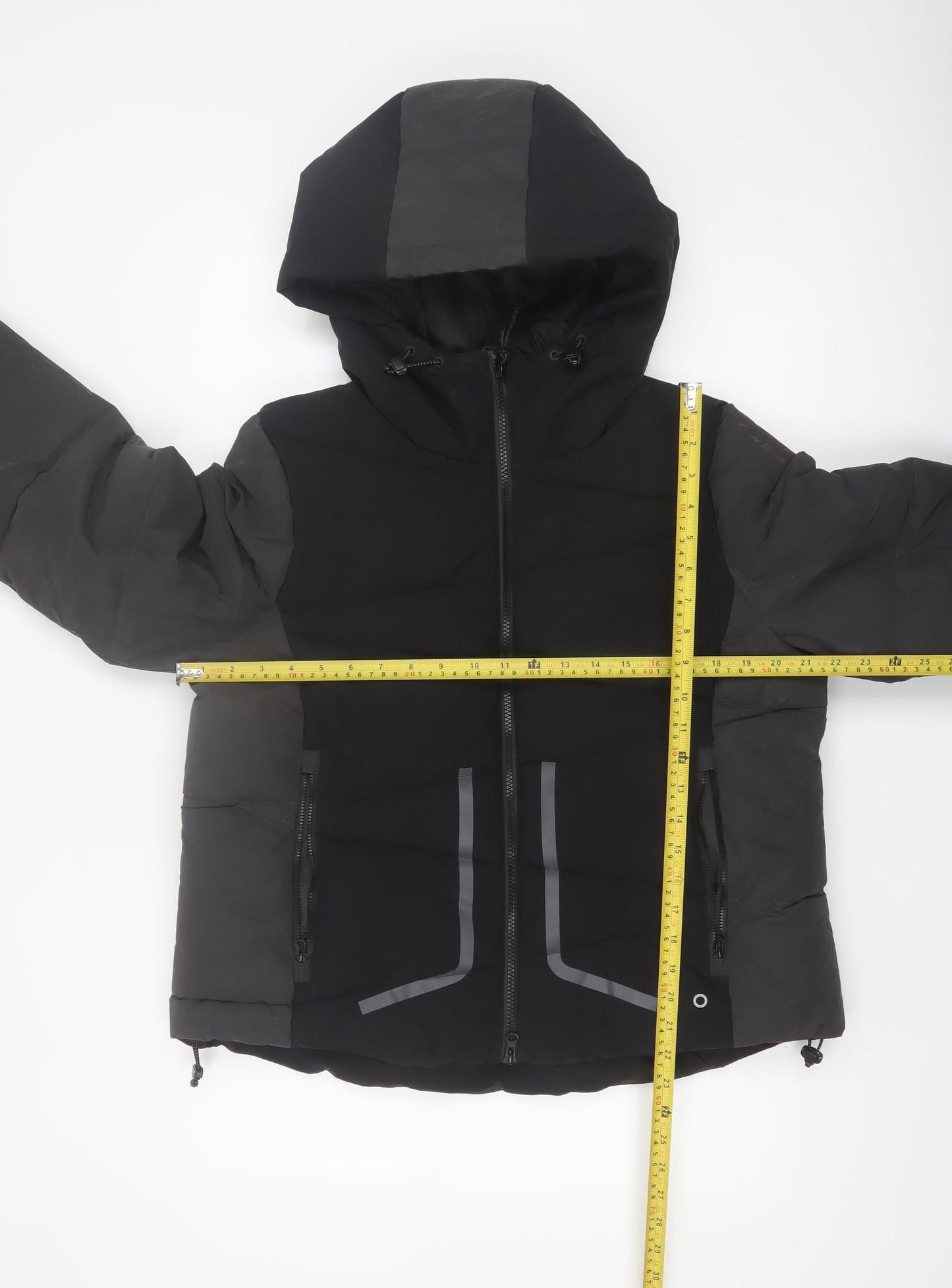 Marks and Spencer Womens Black Puffer Jacket Size 12 Hooded Winter Coat