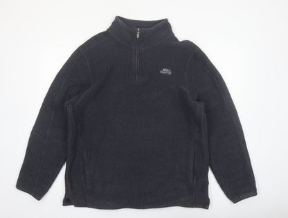 Weird Fish Men's Black XL 1/4 Zip Fleece Pullover Sweatshirt