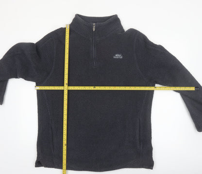 Weird Fish Men's Black XL 1/4 Zip Fleece Pullover Sweatshirt