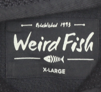 Weird Fish Men's Black XL 1/4 Zip Fleece Pullover Sweatshirt