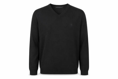 French Connection Men’s Black V-Neck Acrylic Jumper Size M