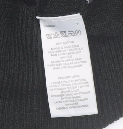 French Connection Men’s Black V-Neck Acrylic Jumper Size M
