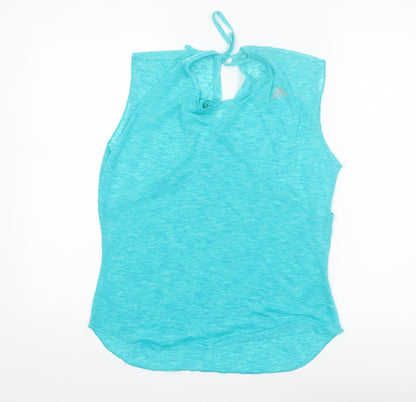 Adidas Women's Blue Climalite Halter Active Tank Top Size 10