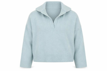 Lou & Grey Women's Green Collared Pullover Knit Jumper XS
