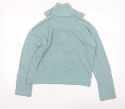 Lou & Grey Women's Green Collared Pullover Knit Jumper XS