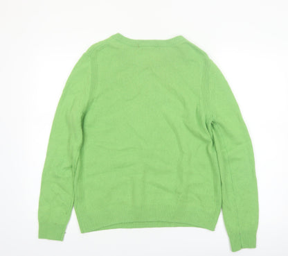 Marks and Spencer Womens Green Lambswool Rich Jumper Size 10