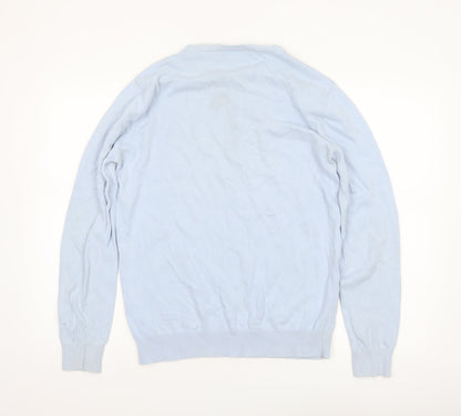 French Connection Men's Blue Cotton Crew Neck Jumper XL