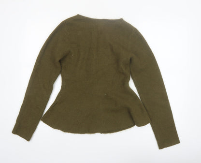 H&M Women’s Green Knit Button Cardigan Size 8 Regular Fit