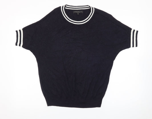 Emma Willis Women’s Black Short Sleeve Crew Neck Knit Jumper S